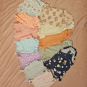 Carter's size 3 month baby girl's onesie bundle